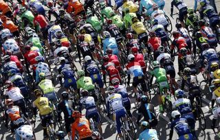 Riders start the Amstel Gold Race in Maastricht, The Netherlands, 17 April 2016.