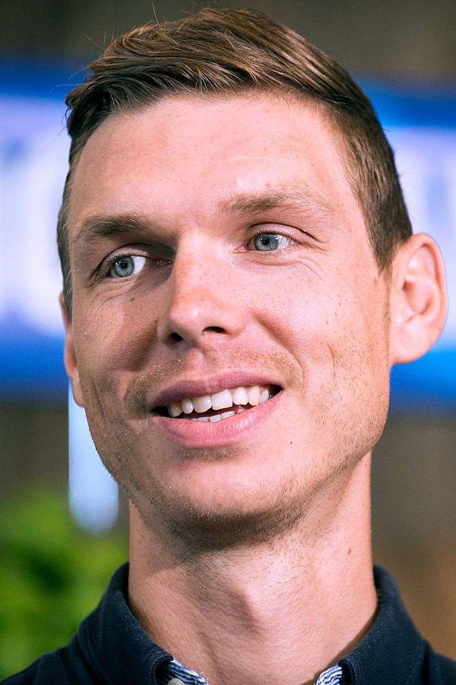 Tony Martin attends the press conference that announced Lidl as a new sponsor of Etixx-QuickStep