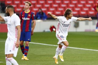 Luka Modric sealed Real Madrid's win at an empty Nou Camp