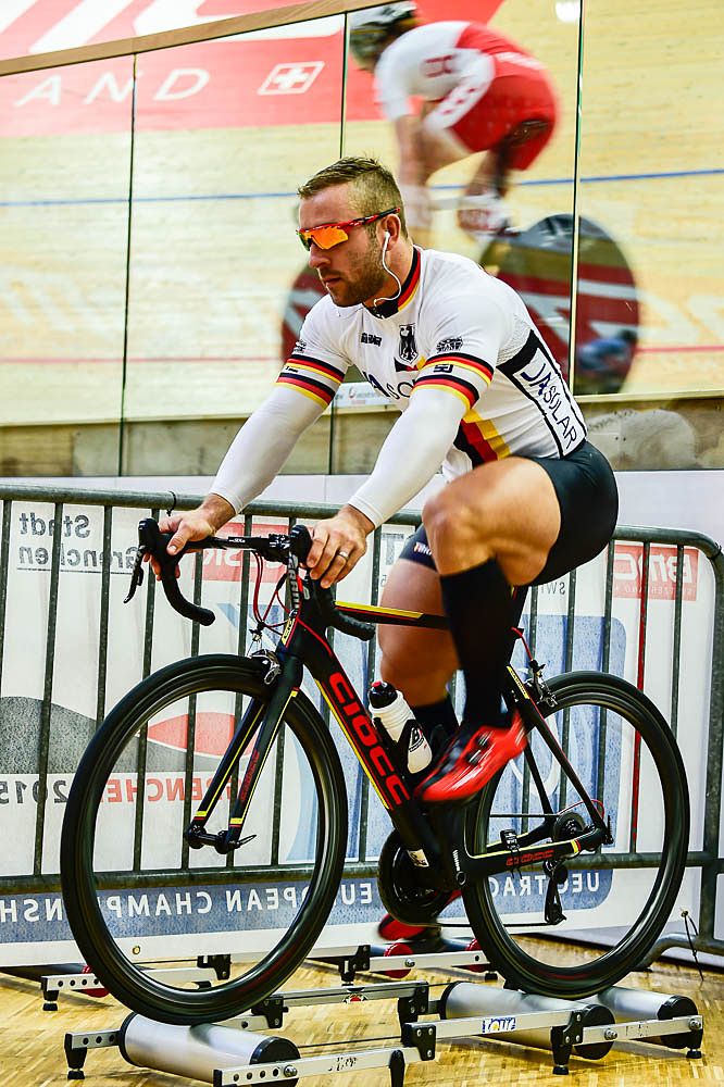 Training for the European Track Championships in Grenchen