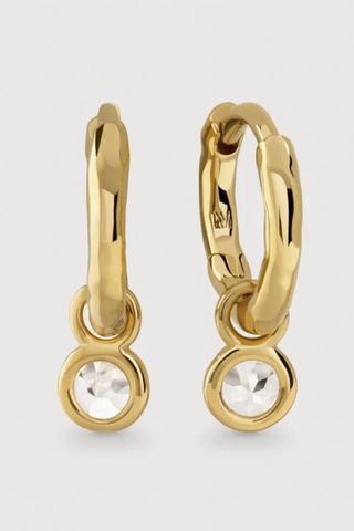 Monica Vinader Mini Gem Huggie Earrings