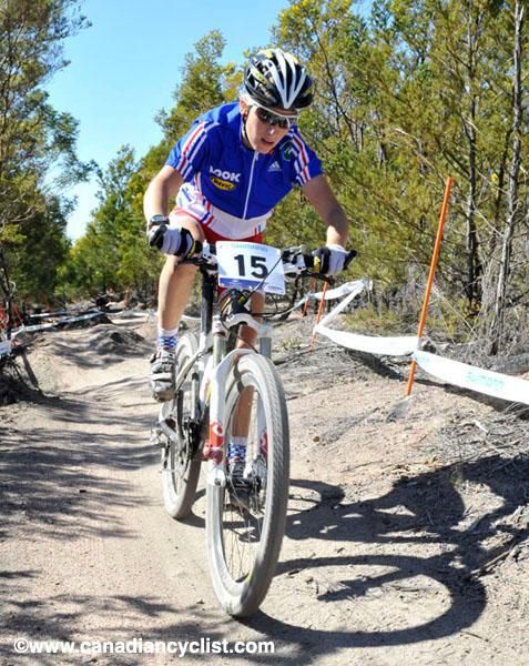 Pauline Ferrand Prevot (France) powered away on the final lap.