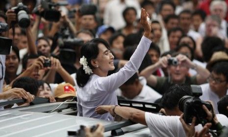 Myanmar&amp;#039;s pro-democracy leader Aung San Suu Kyi 