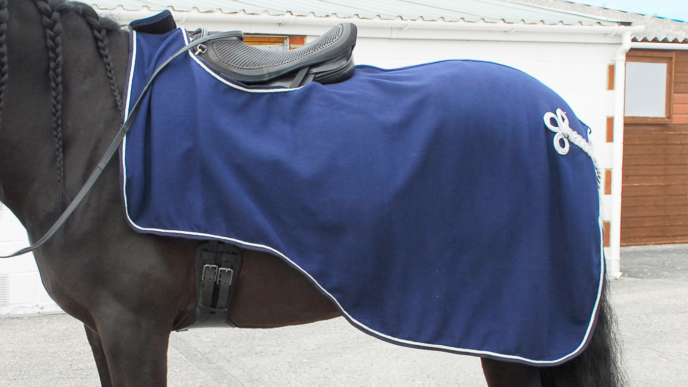 Rhinegold embroidered fleece cutaway ride-on rug