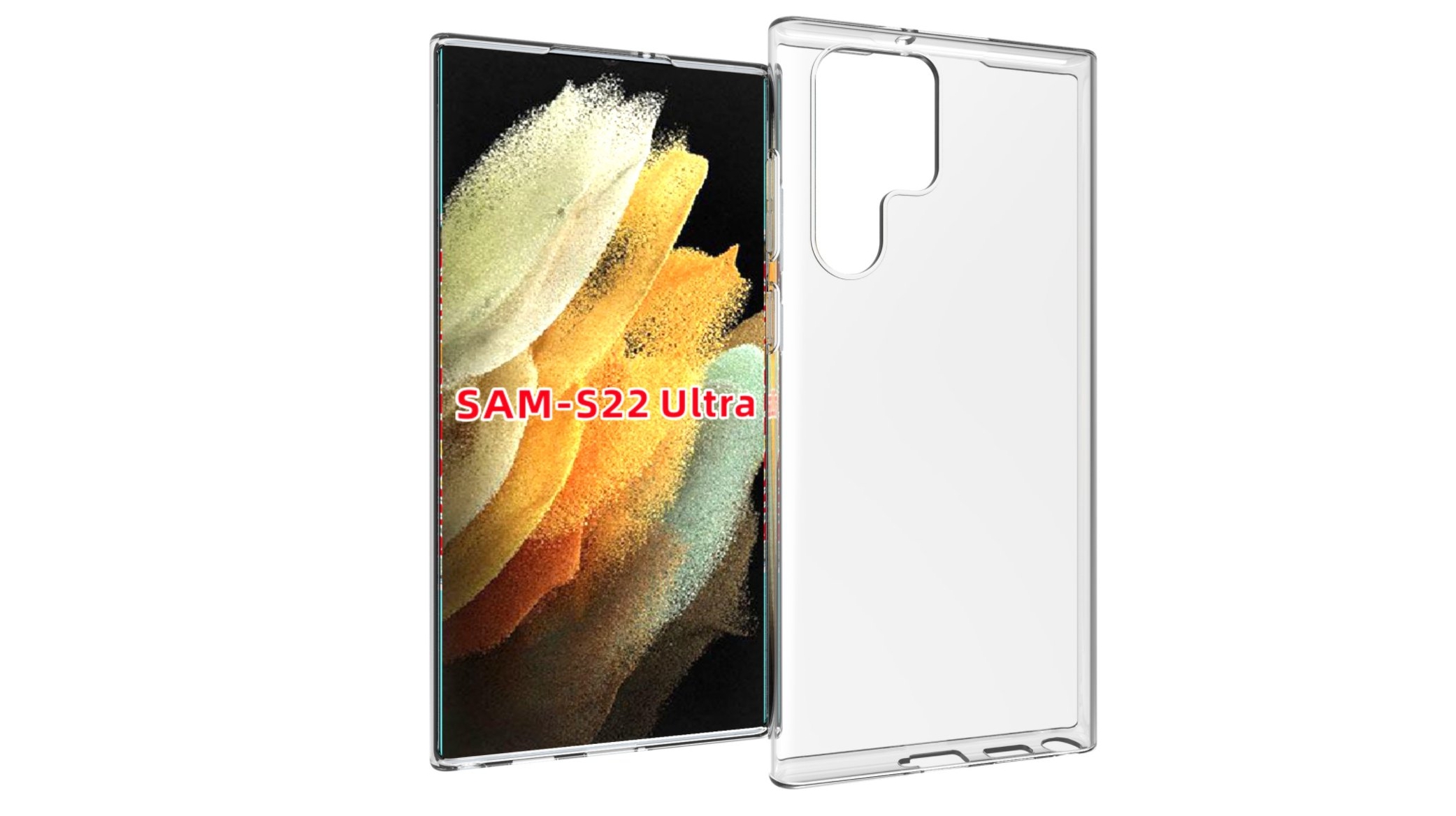 A render of a case seemingly designed for the Samsung Galaxy S22 Ultra