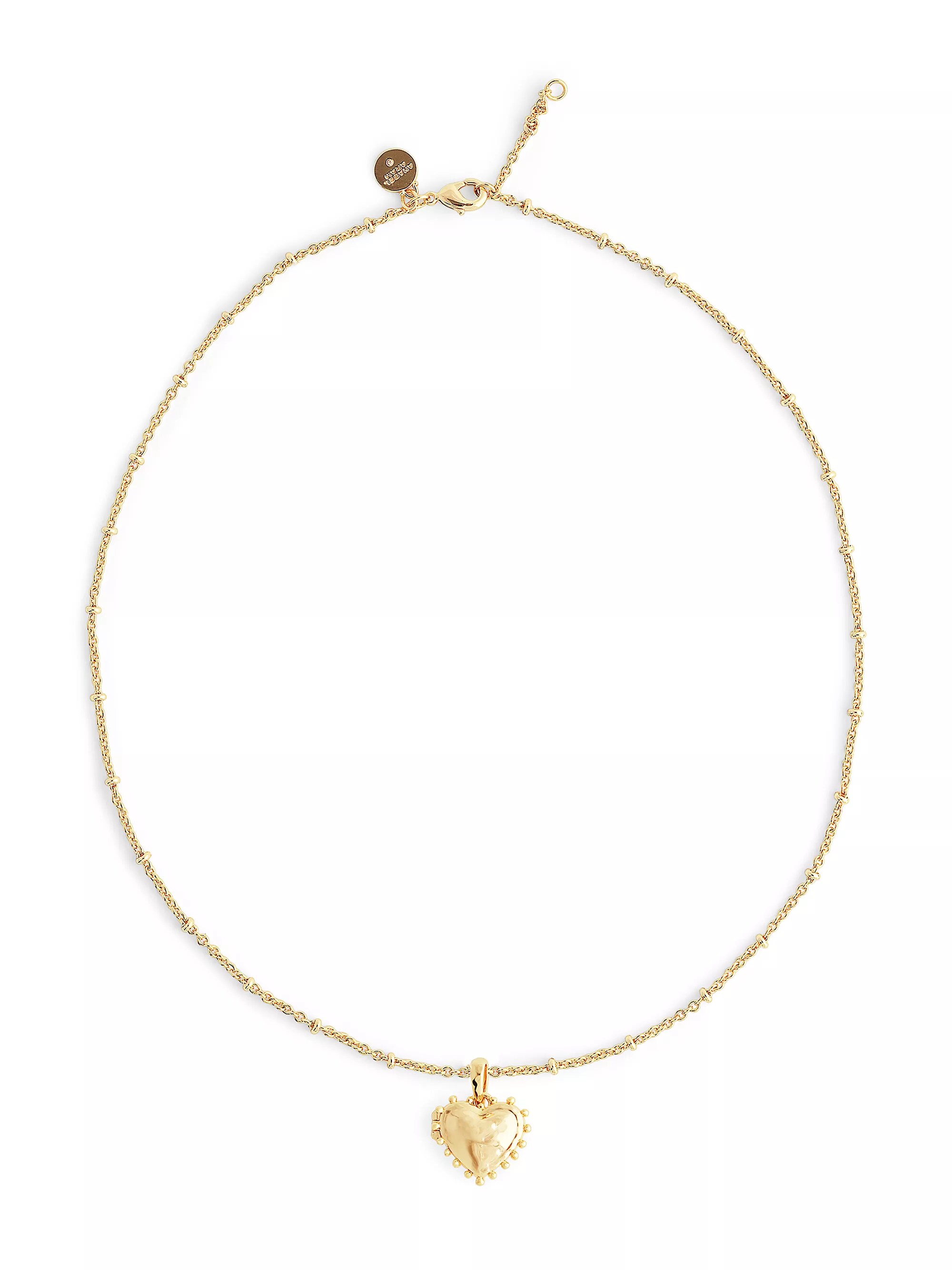 Heart 18k-Gold-Plated Small Heart Locket Necklace