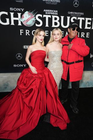 McKenna Grace, Emily Alyn Lind and Dan Aykroyd at the world premiere of "Ghostbusters: Frozen Empire" held at AMC Lincoln Square New York on March 14, 2024 in New York City.