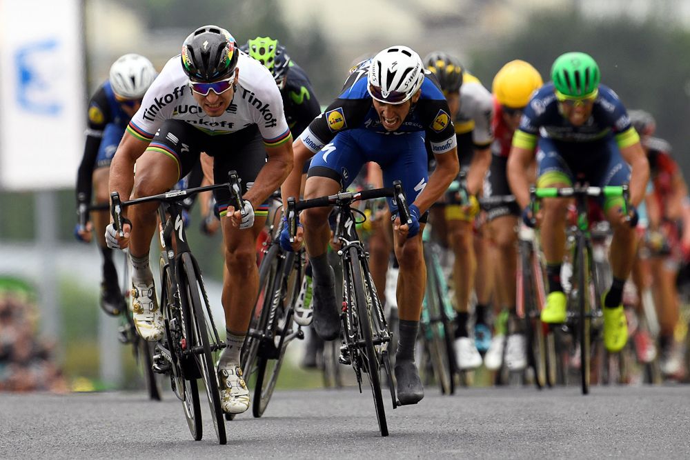 Peter Sagan gets the best of Julian Alaphilippe to win stage 2 of the Tour de France