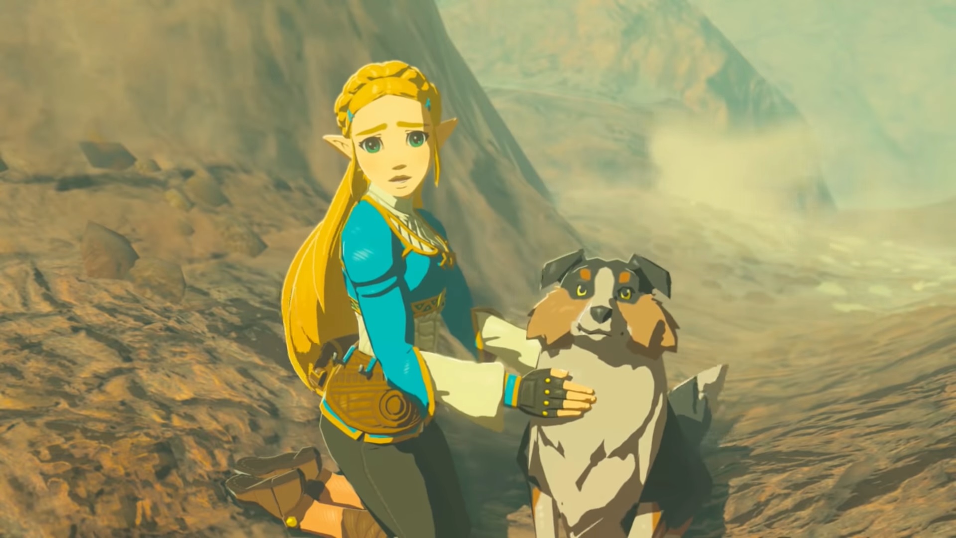 The Legend of Zelda : Breath of the Wild Zelda avec chien