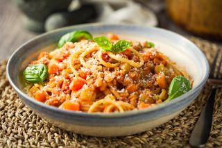 Image of a bowl of spaghetti bolognaise