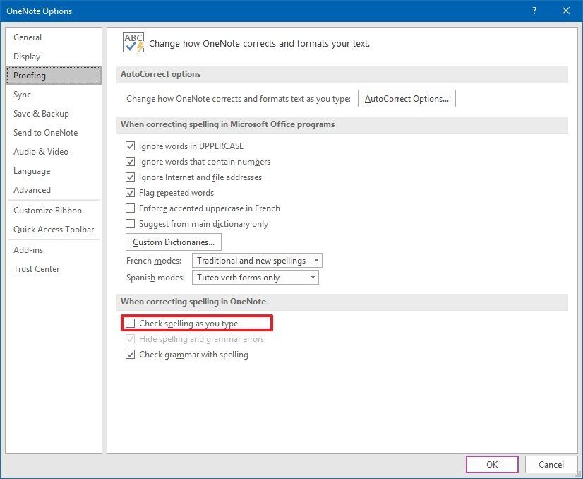 How to disable the spell checker in OneNote | Windows Central