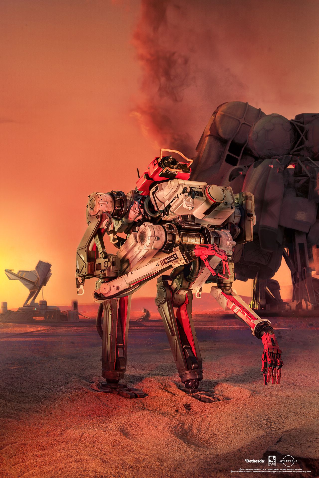 Vasco action figure posed on a sandy planet background