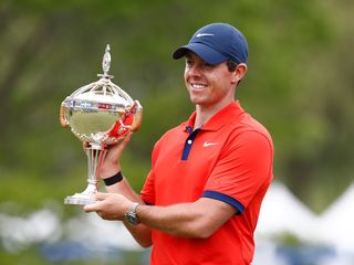 Rory McIlroy holds the Canadian Open trophy