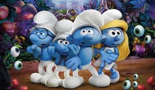 Smurfs: The Lost Village smurfs scared in the forest