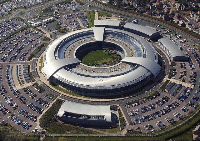 Aerial view of the GCHQ building