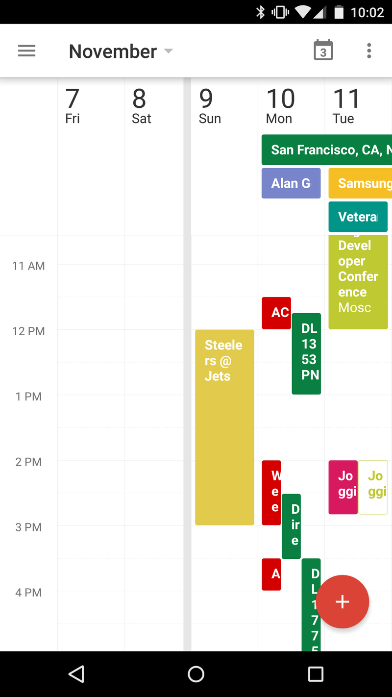Android 5.0 Lollipop Calendar