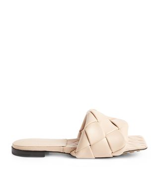 Womens Bottega Veneta Grey Quilted Leather Lido Flat Sandals | Harrods Uk