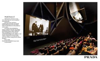 A cinema takes residence within Rem Koolhaas's Prada Transformer earlier this year chapter