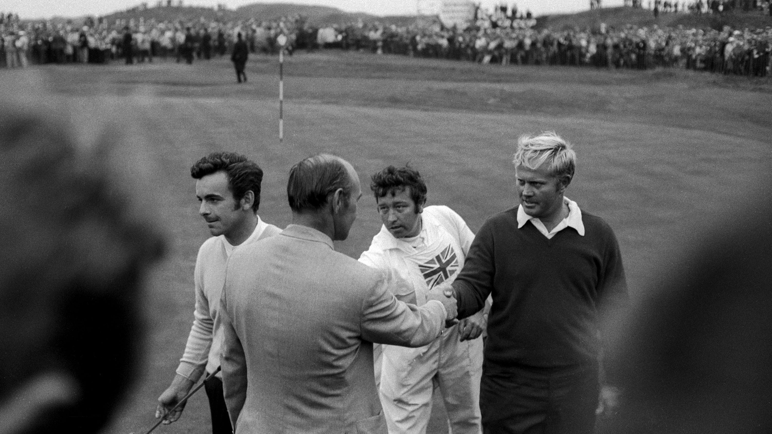 Jack Nicklaus and Tony Jacklin at the 1969 Ryder Cup