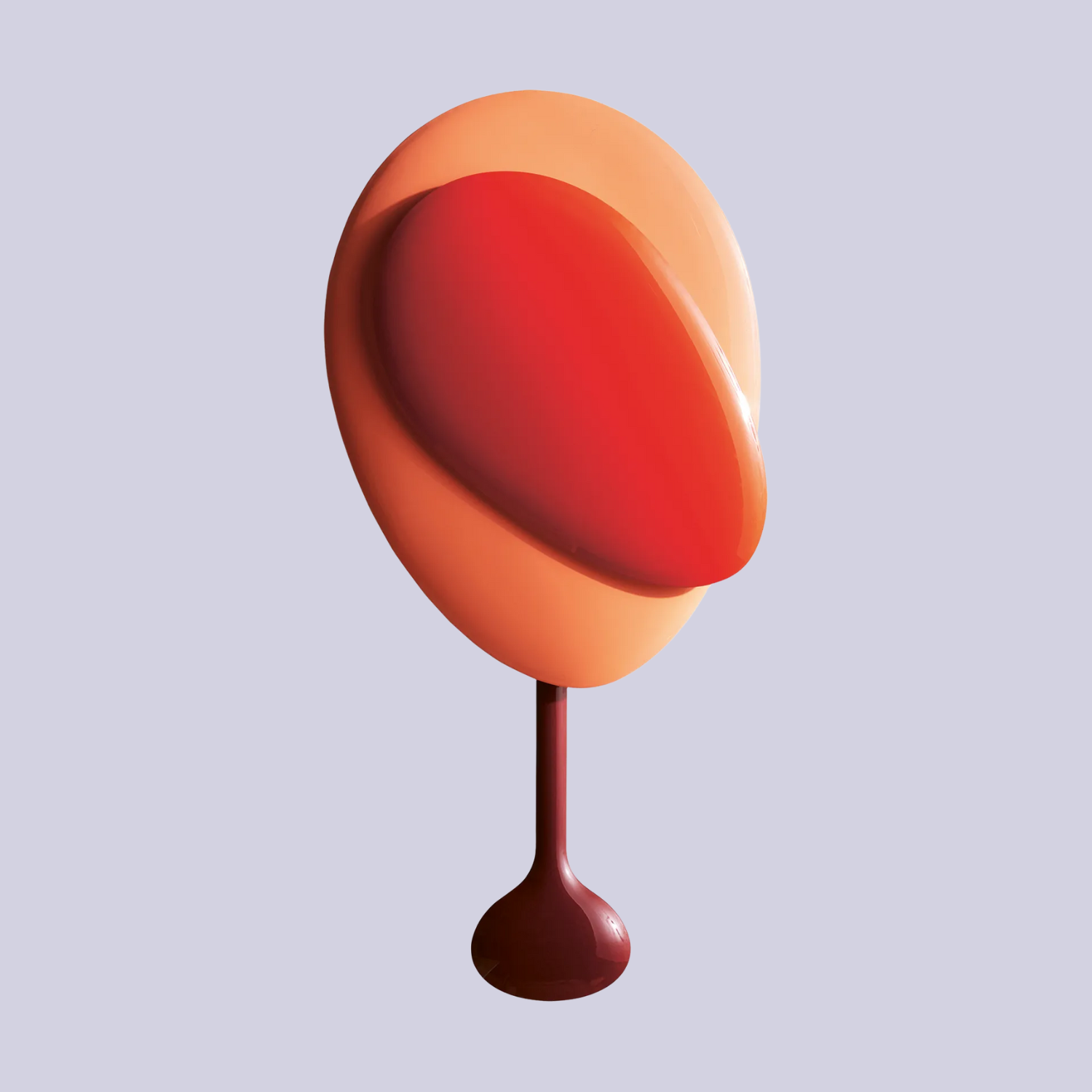 A red and orange clock