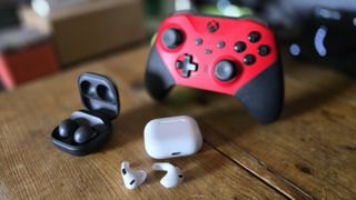 Xbox controller with Apple AirPods