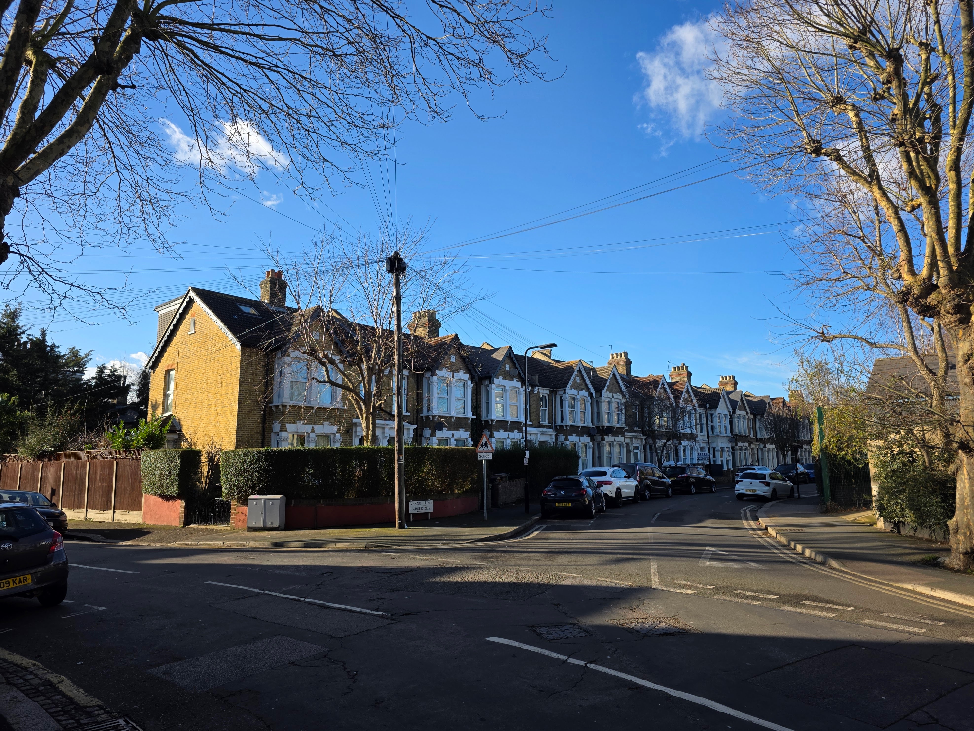 an image of some houses shot on the 12MP Galaxy S25 Ultra ultra-wide camera