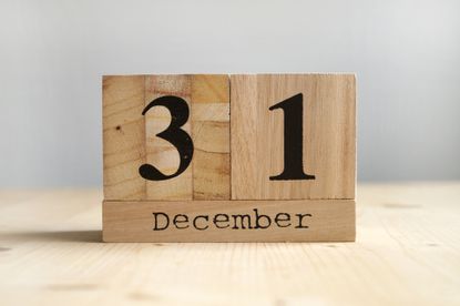 blocks showing the date December 31