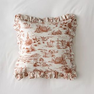 Harper Patterned Ruffle Throw Pillow