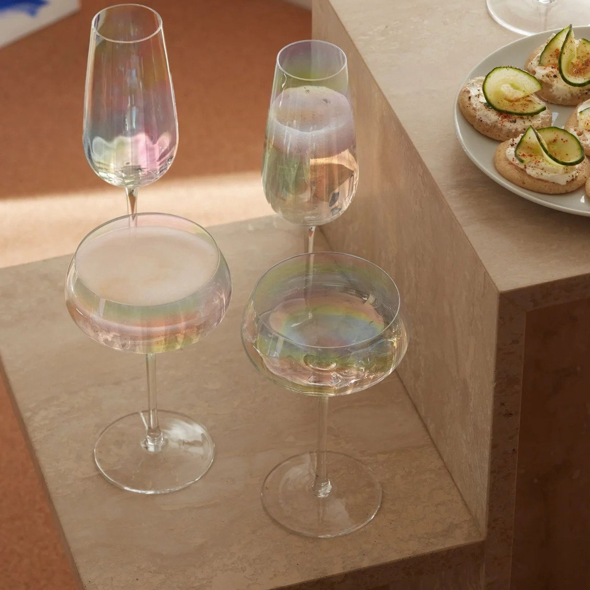 Pearl Champagne Saucer 10oz (set isi 2) oleh LSA International