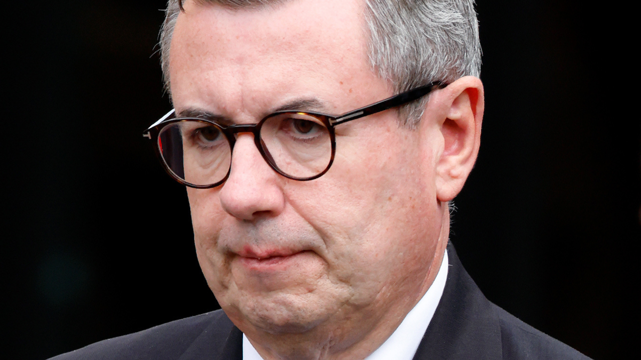 Sir Edward Young (Private Secretary to Queen Elizabeth II) attends the Committal Service for Queen Elizabeth II at St George&#039;s Chapel, Windsor Castle on September 19, 2022 in Windsor, England