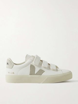 Recife Suede-Trimmed Leather Sneakers