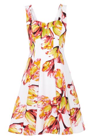 Karen Millen Tulip Print A-Line Dress, Was £160, Now £110