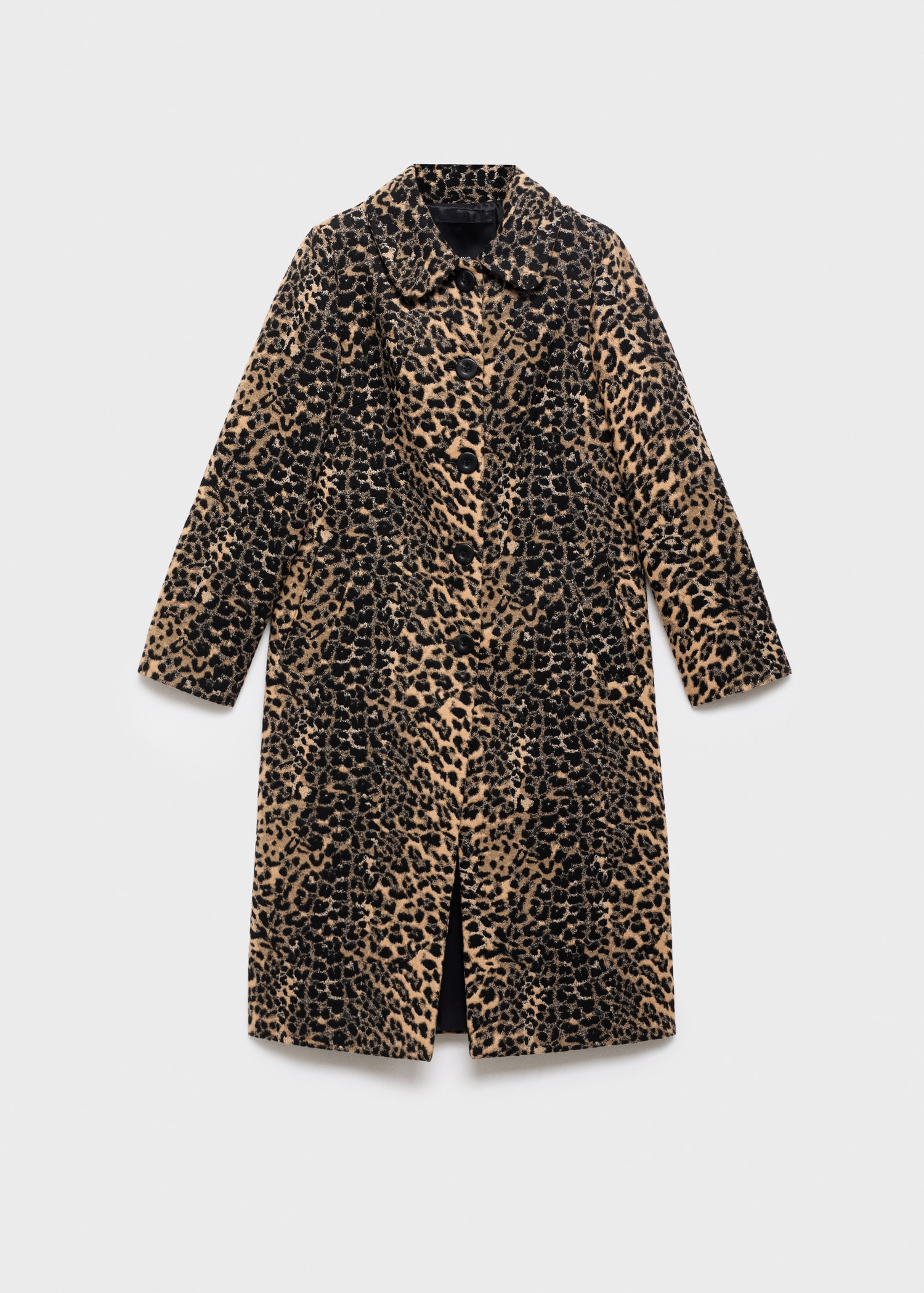 Leopard-Print Long Coat - Women | Mango Usa