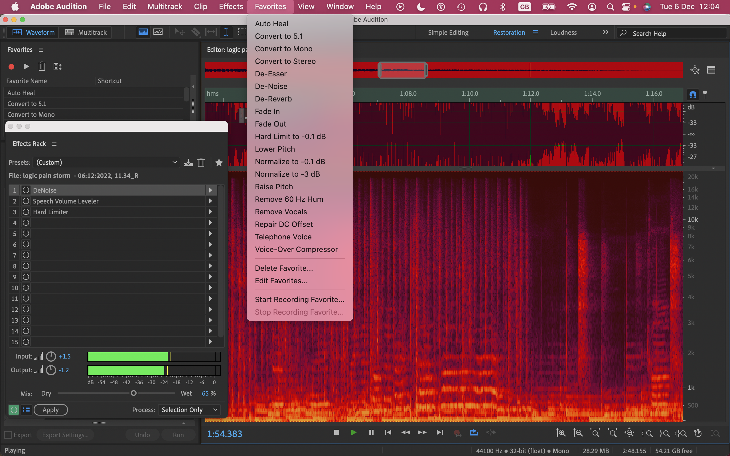Edição de áudio no Adobe Audition