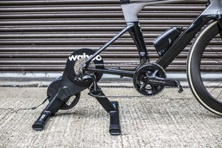 Wahoo Kickr Core 2 smart trainer together with Cannondale SystemSix 