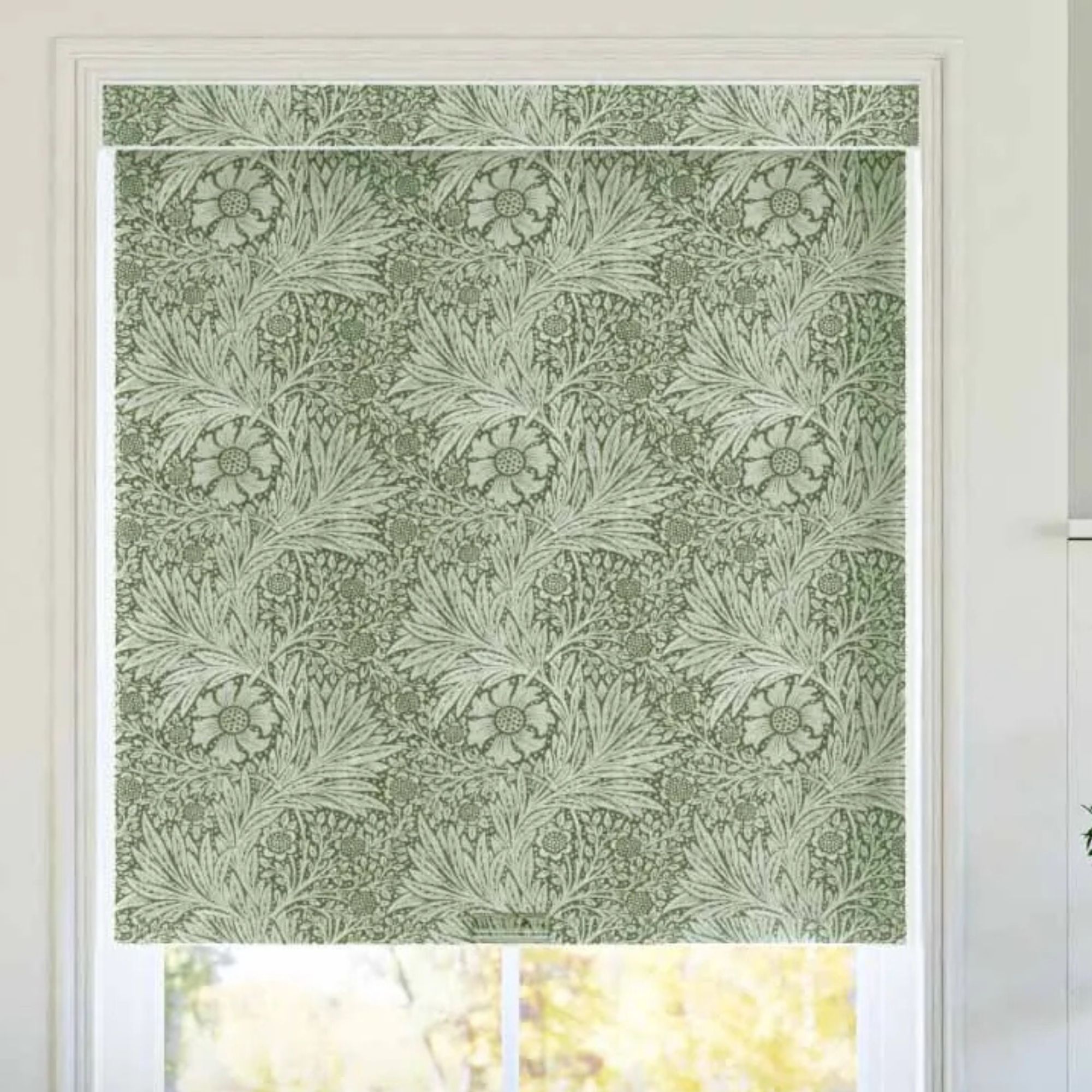 William Morris Room Darkening Roller Shades (Marigold Moss)