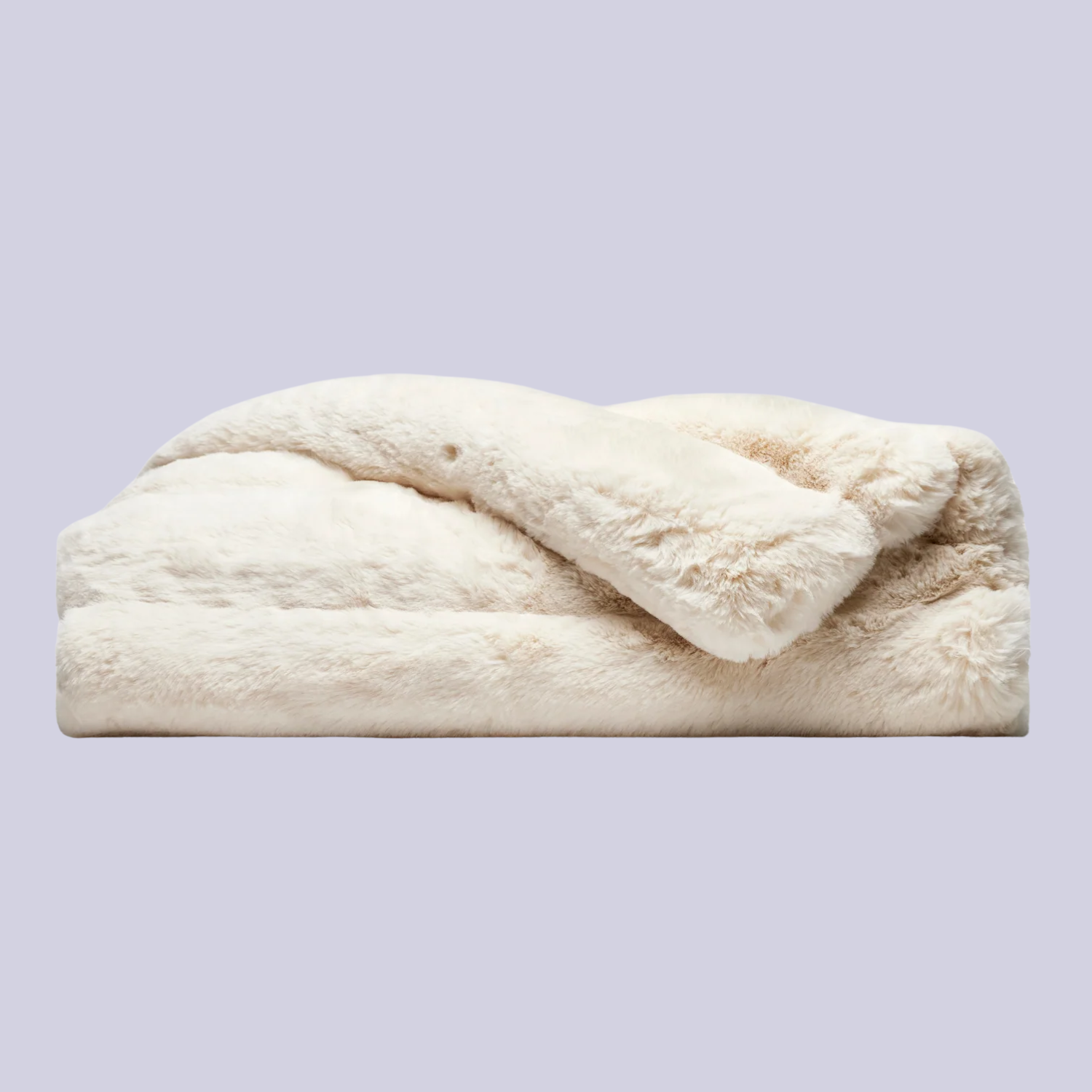 A white fluffy throw