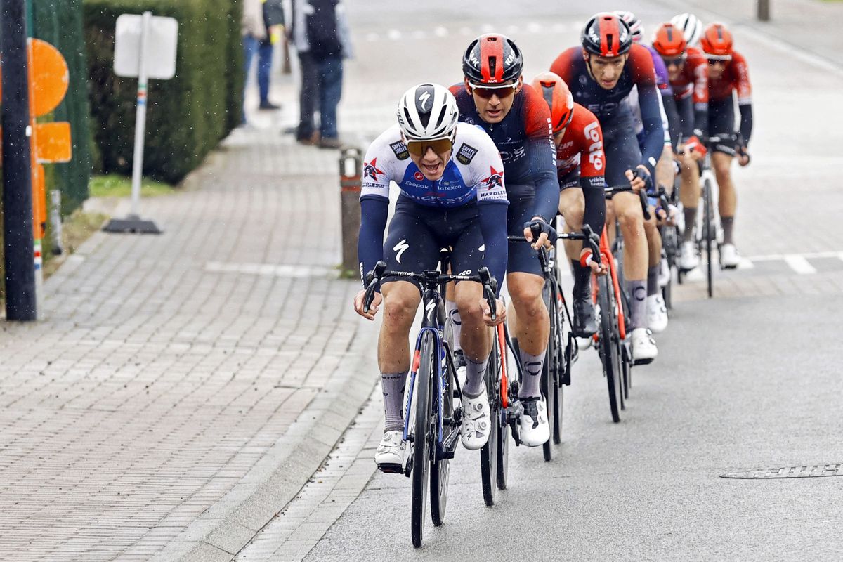 Remco Evenepoel (QuickStep-AlphaVinyl) hits front of breakaway that included a trio of Ineos Grenadiers riders