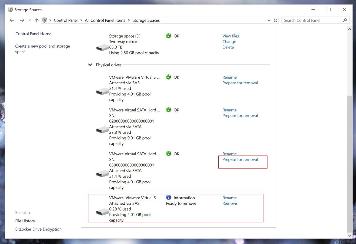 Storage spaces перевод