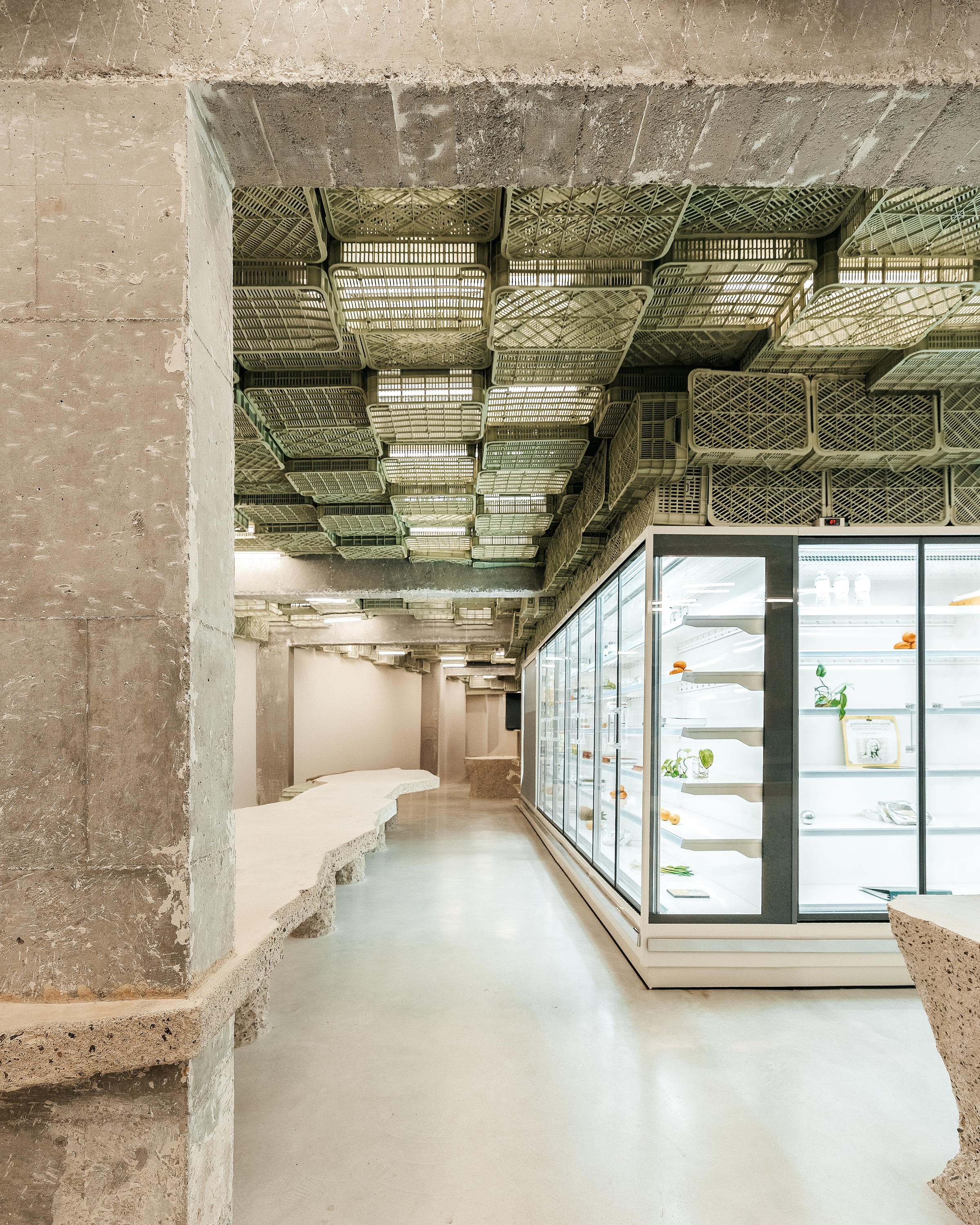 brutalist supermarket in majorca