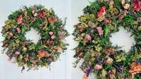 Etsy natural dried flower wreath