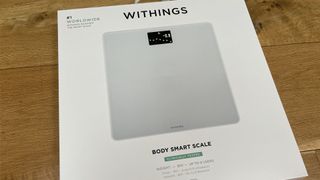 Withings Body smart scale being used by Live Science contributor Maddy Bidulph