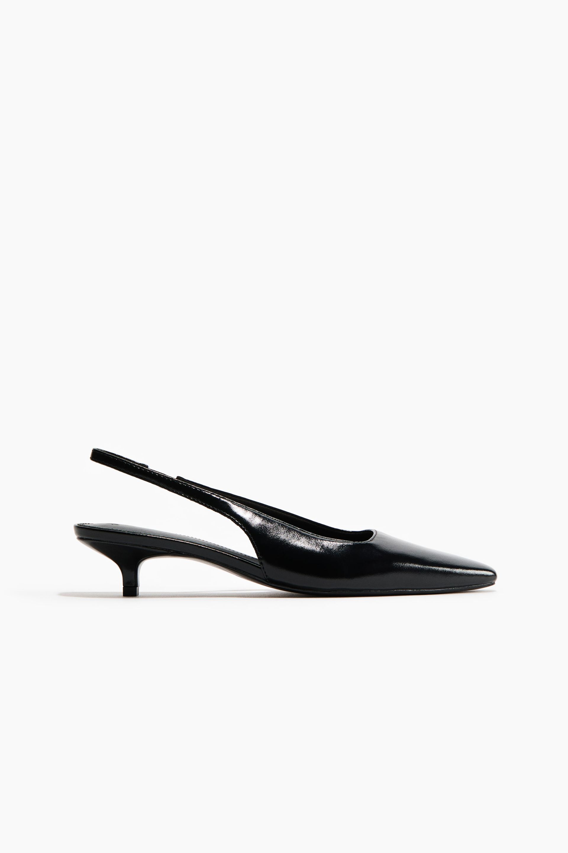 Kitten-Heeled Slingbacks