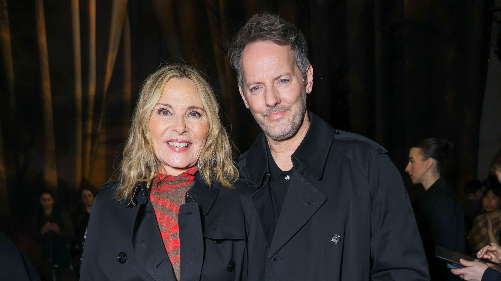Kim Cattrall and Russell Thomas at London Fashion Week in 2025