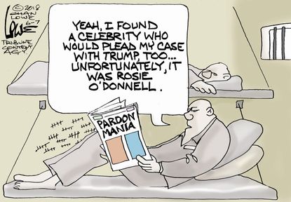 Political Cartoon U.S. Trump pardons celebrities Rosie O’Donnell