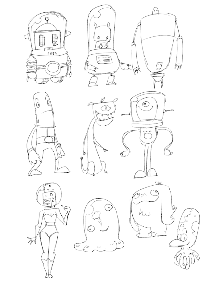 Earth Must Die cartoon game screens and art