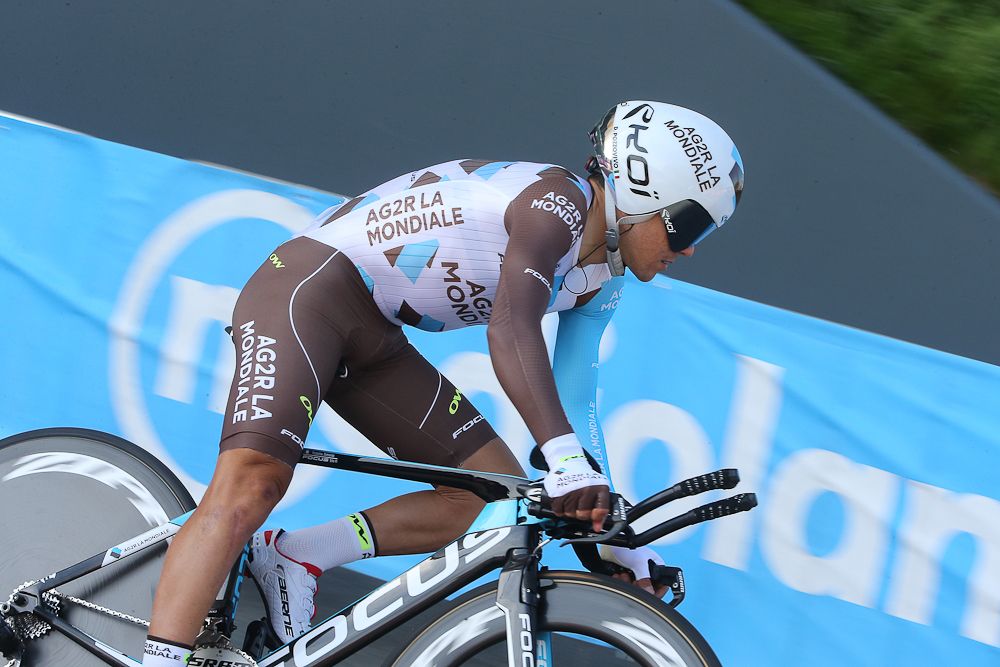 Domenico Pozzovivo in action during Friday's stage 1 time trial at the Giro.
