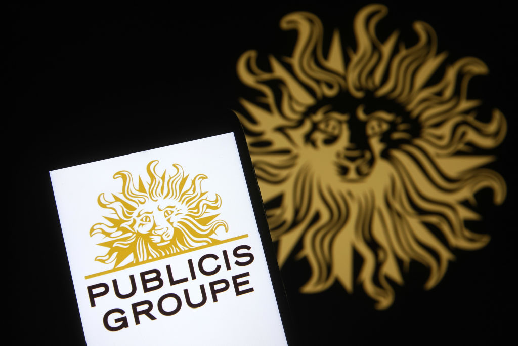Publicis (Publicis Groupe) logo of a French company is seen on a smartphone screen