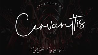 Free script fonts: sample of Cervanttis font