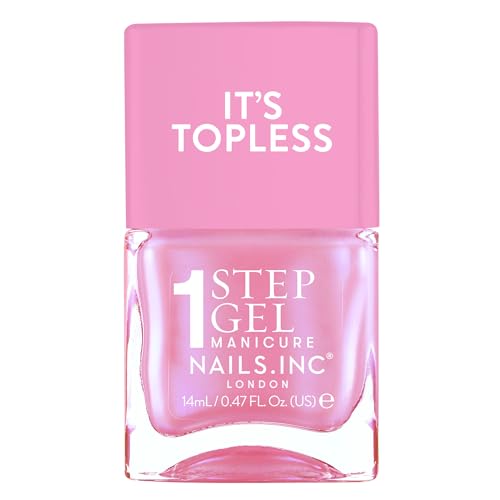 Amazon.com : Nails Inc It's Topless Gel-Like Nail Polish, 4-In-1 Base Coat, Treatment, Color, Top Coat, Long Lasting, Strong, Chip Free, Glossy Salon Quality Manicure, Air Dry Nail Polish, Addison, 0.47 Fl Oz : Beauty & Personal Care